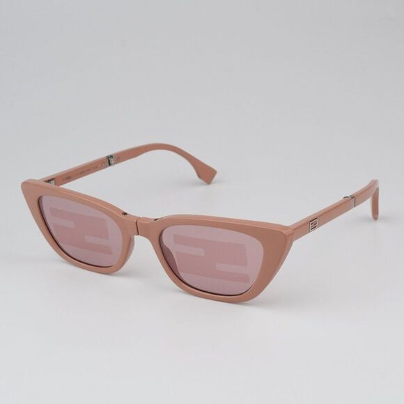 NEW Fendi FE40089I 72U FOLDING Pink Mirror Pattern Women Cat Eye Sunglasses main image 6